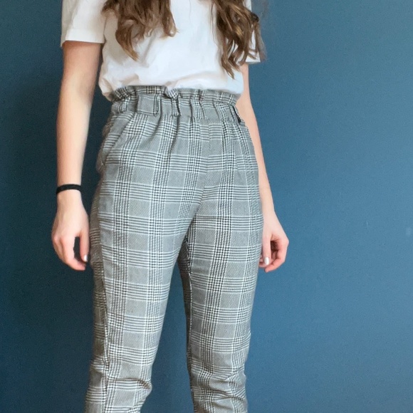 Pantalons carottés noir et blanc - Picture 5 of 6